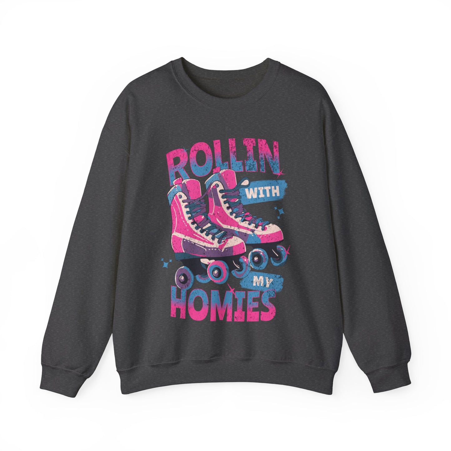 Rollin With My Homies Sweatshirt, Roller Skating Sweatshirt