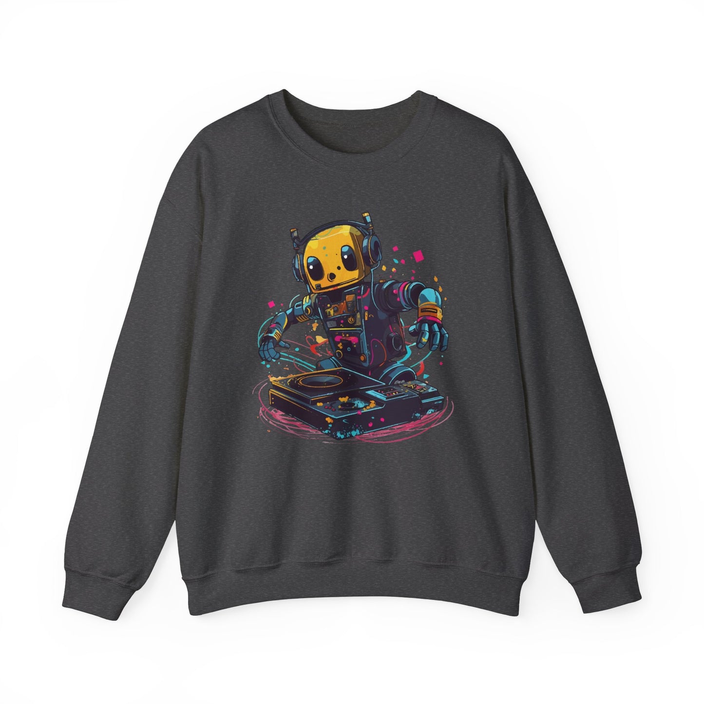 Colorful Robot DJ Sweatshirt, Music Festival DJ Sweatshirt