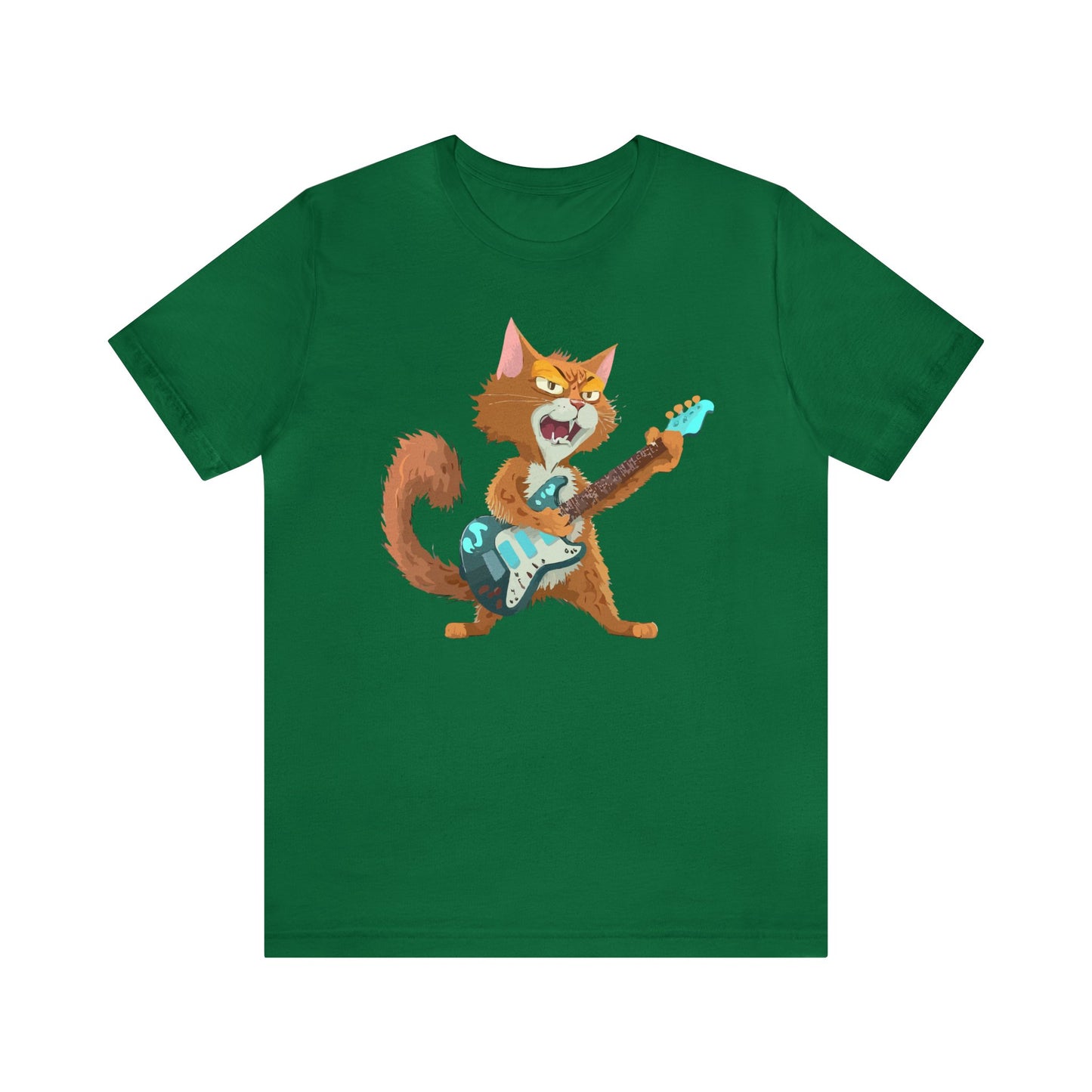 Guitar Cat T-Shirt, Music Loving Cat Shirt