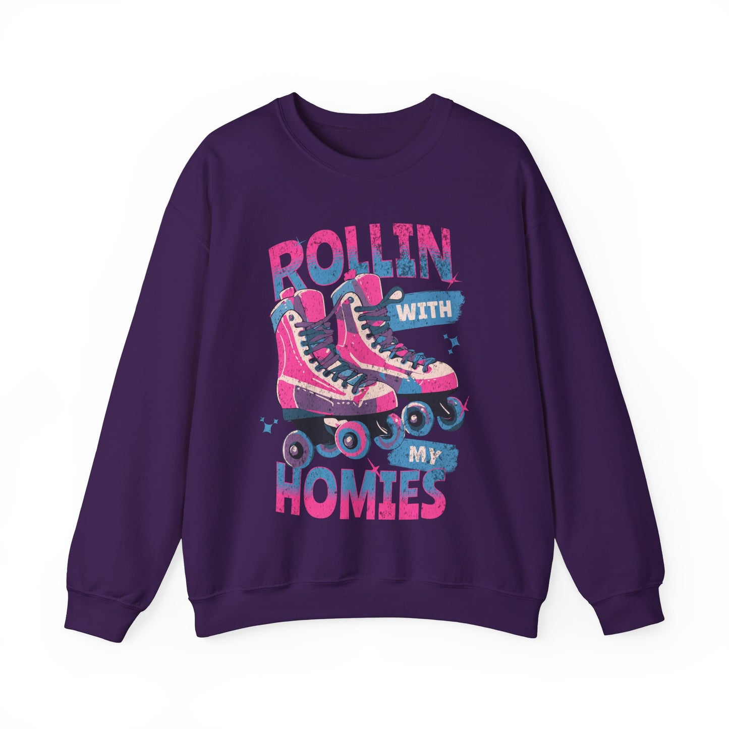 Rollin With My Homies Sweatshirt, Roller Skating Sweatshirt