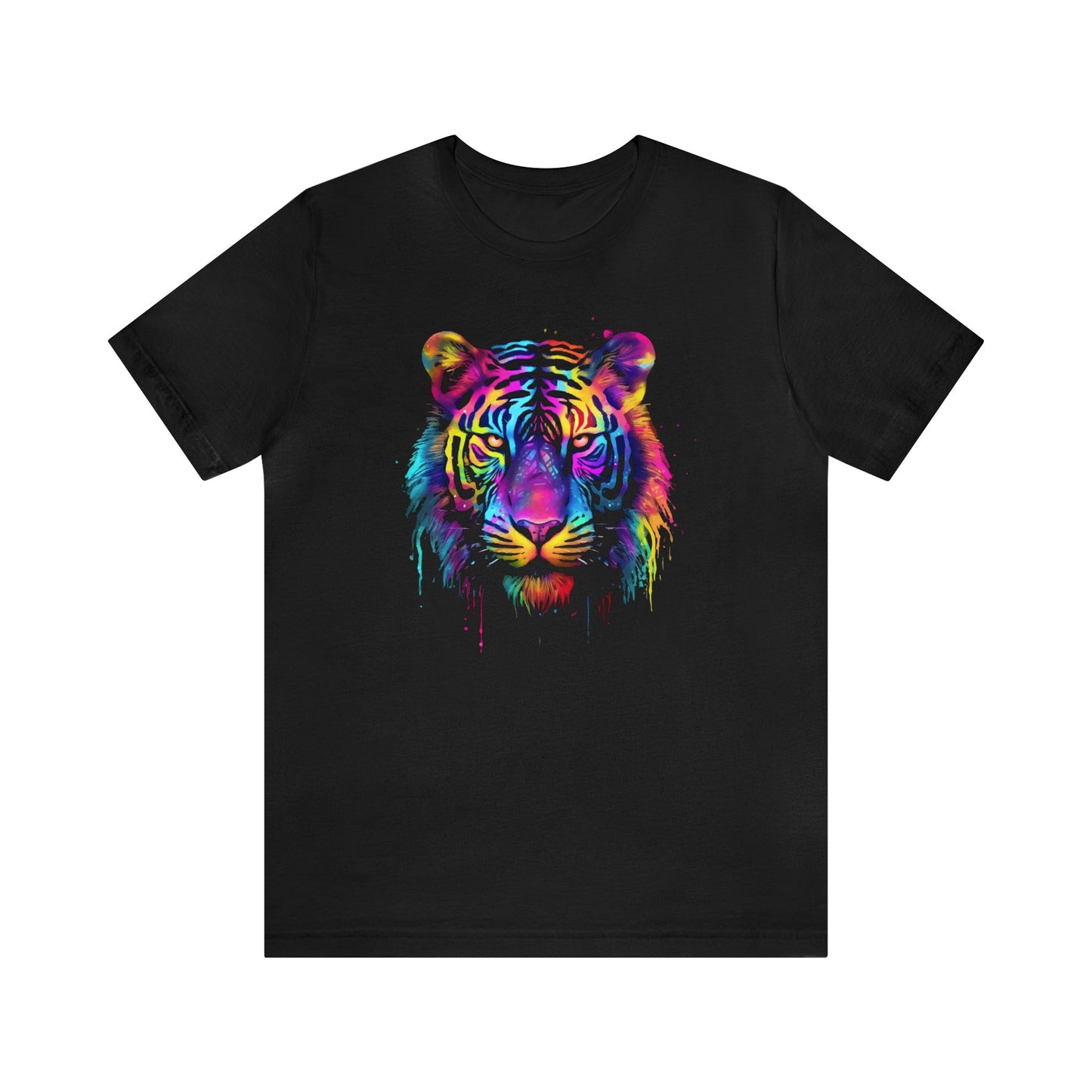 Paint Drip Tiger T-Shirt, Awesome Colorful Tiger Shirt