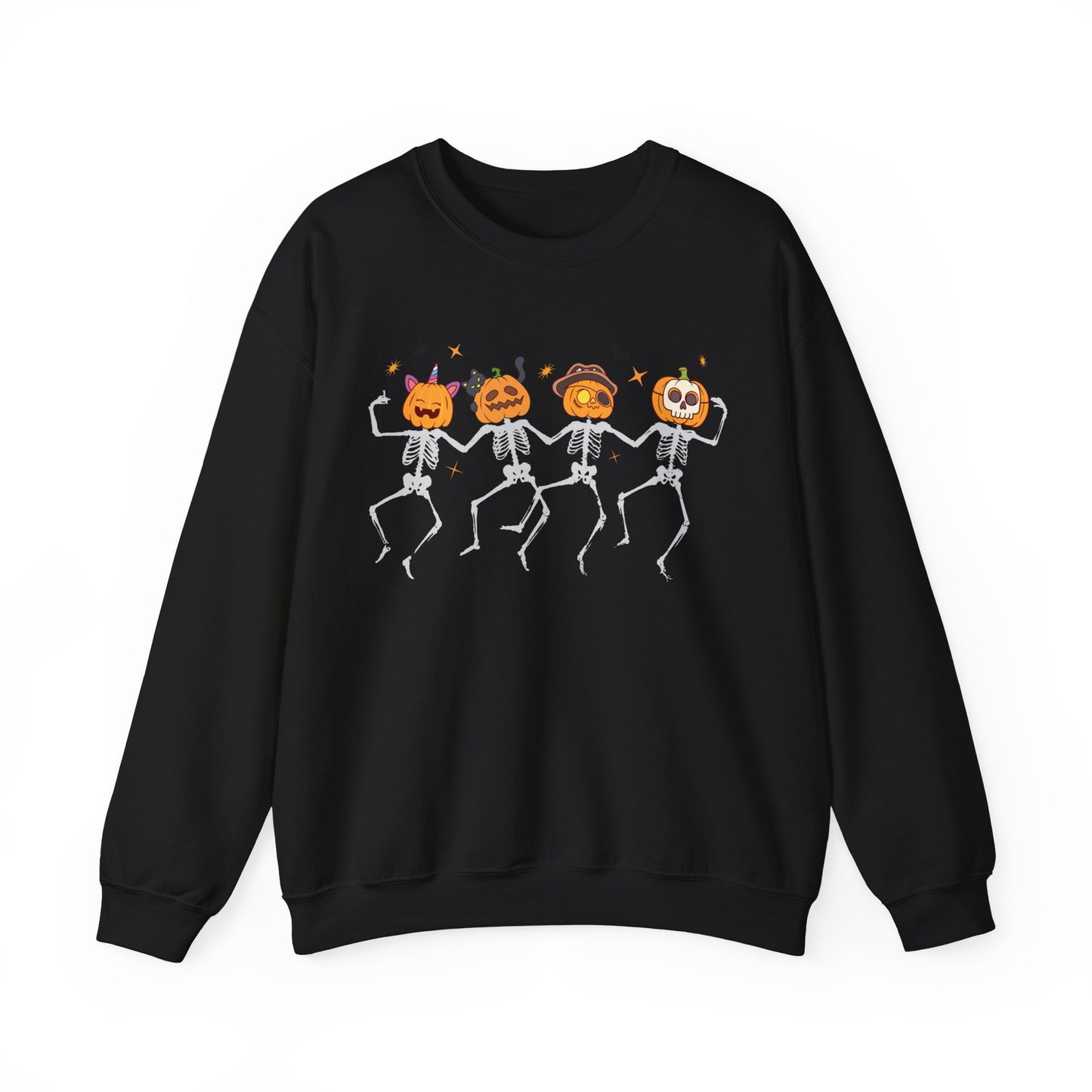 Dancing Pumpkin Skeleton Sweatshirt, Halloween Gift