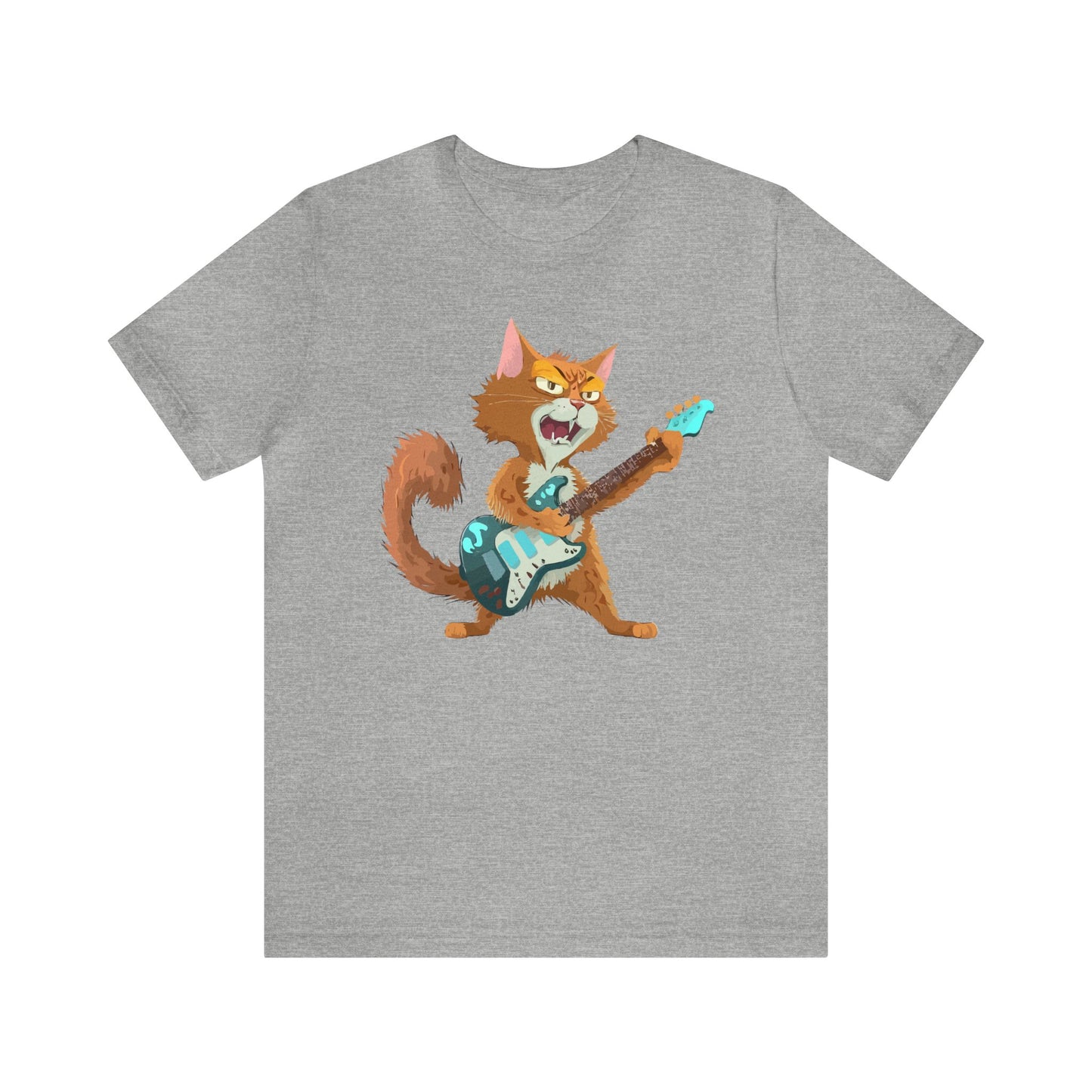 Guitar Cat T-Shirt, Music Loving Cat Shirt