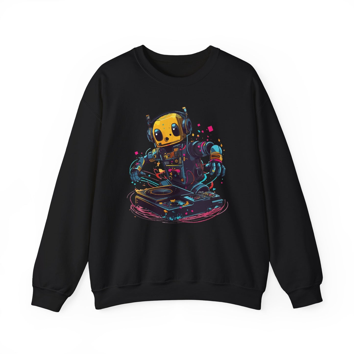 Colorful Robot DJ Sweatshirt, Music Festival DJ Sweatshirt