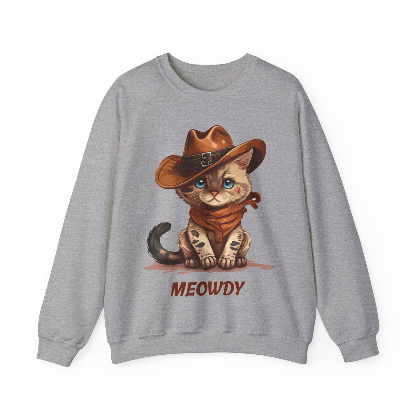 Meowdy Cat Sweatshirt, Cowboy Themed Sweatshirt