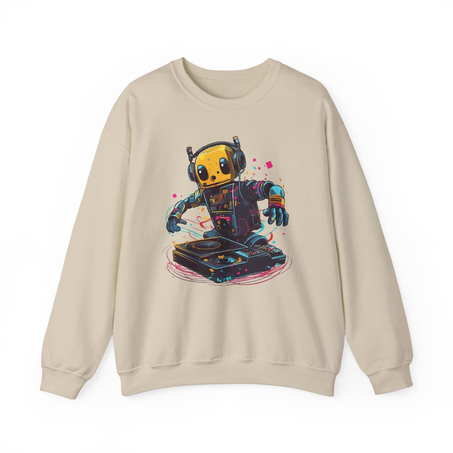 Colorful Robot DJ Sweatshirt, Music Festival DJ Sweatshirt