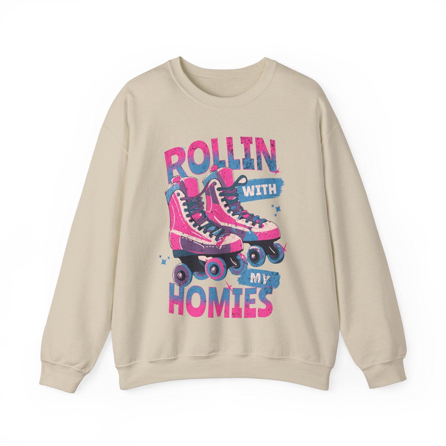 Rollin With My Homies Sweatshirt, Roller Skating Sweatshirt