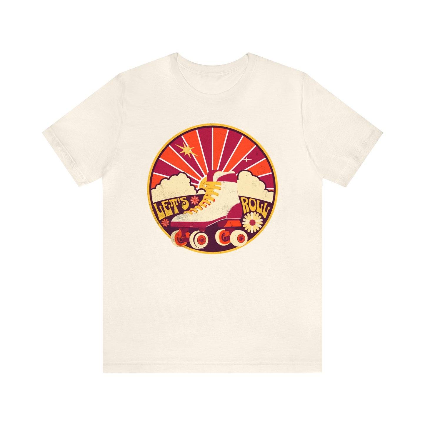 Let's Roll T-Shirt, Retro Roller Skate Shirt