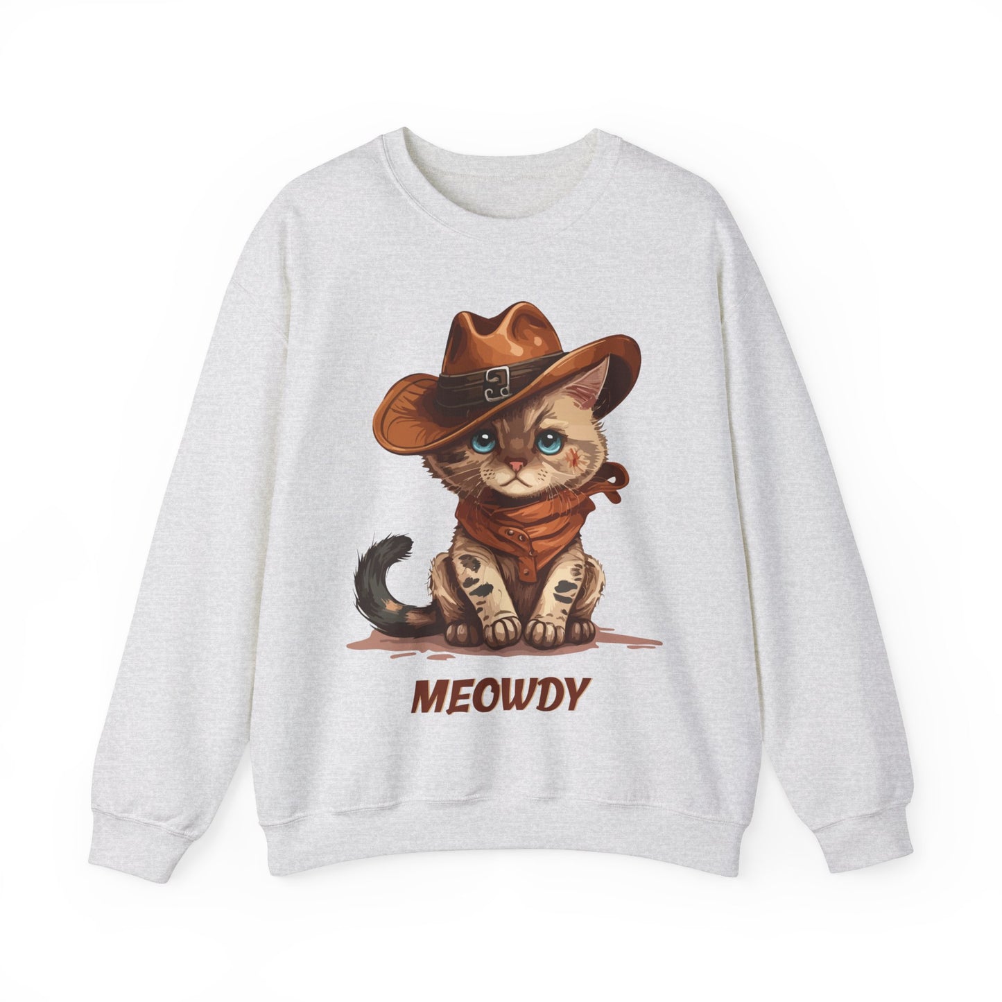 Meowdy Cat Sweatshirt, Cowboy Themed Sweatshirt