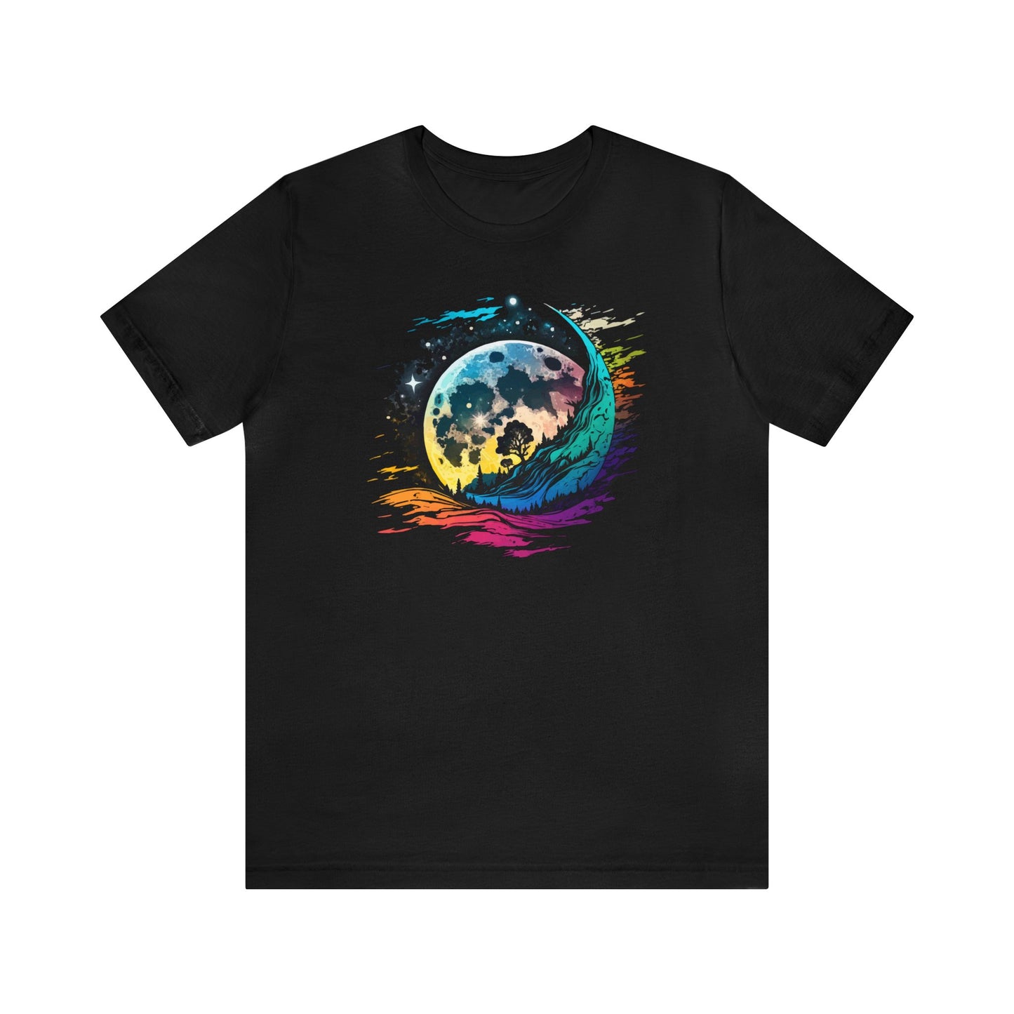 Lunar Abstract T-Shirt, Colorful Moon Shirt