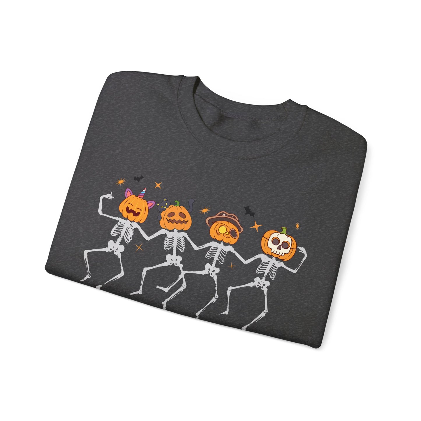 Dancing Pumpkin Skeleton Sweatshirt, Halloween Gift