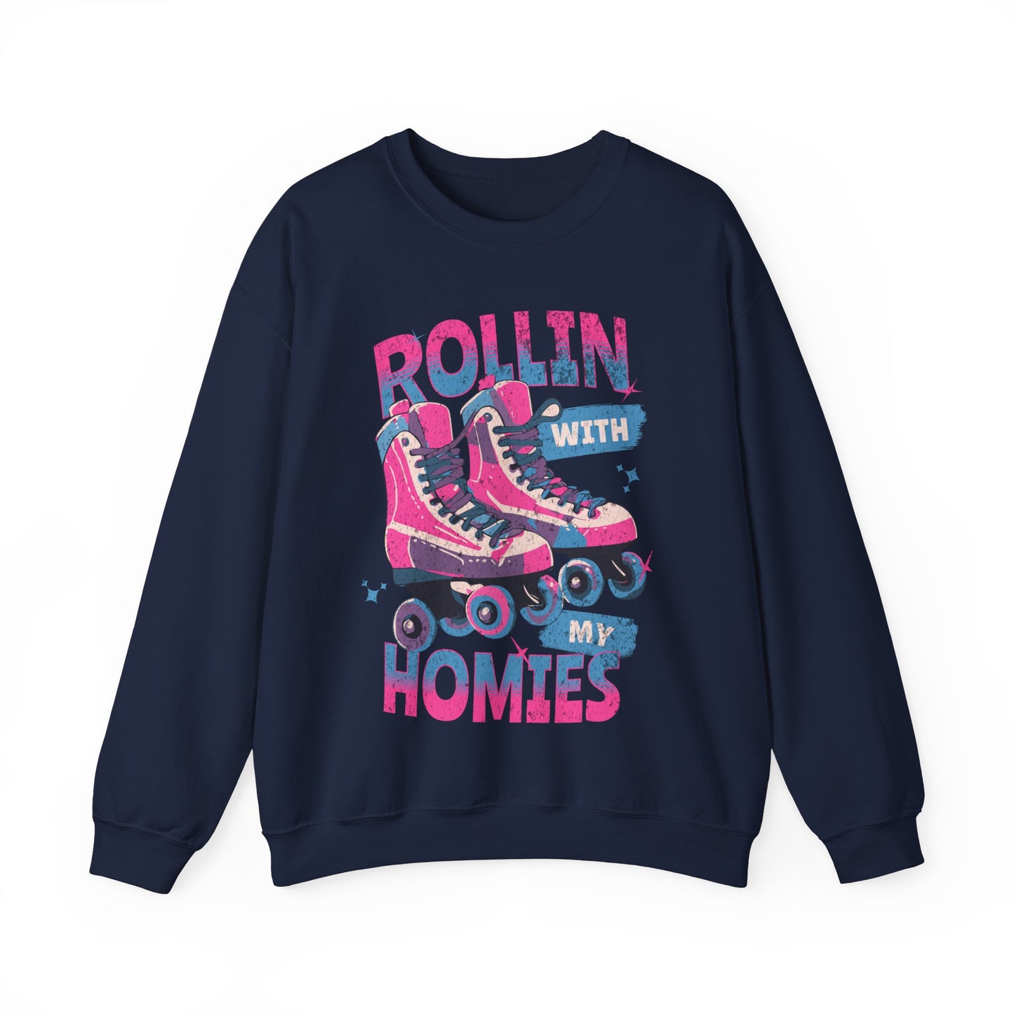 Rollin With My Homies Sweatshirt, Roller Skating Sweatshirt