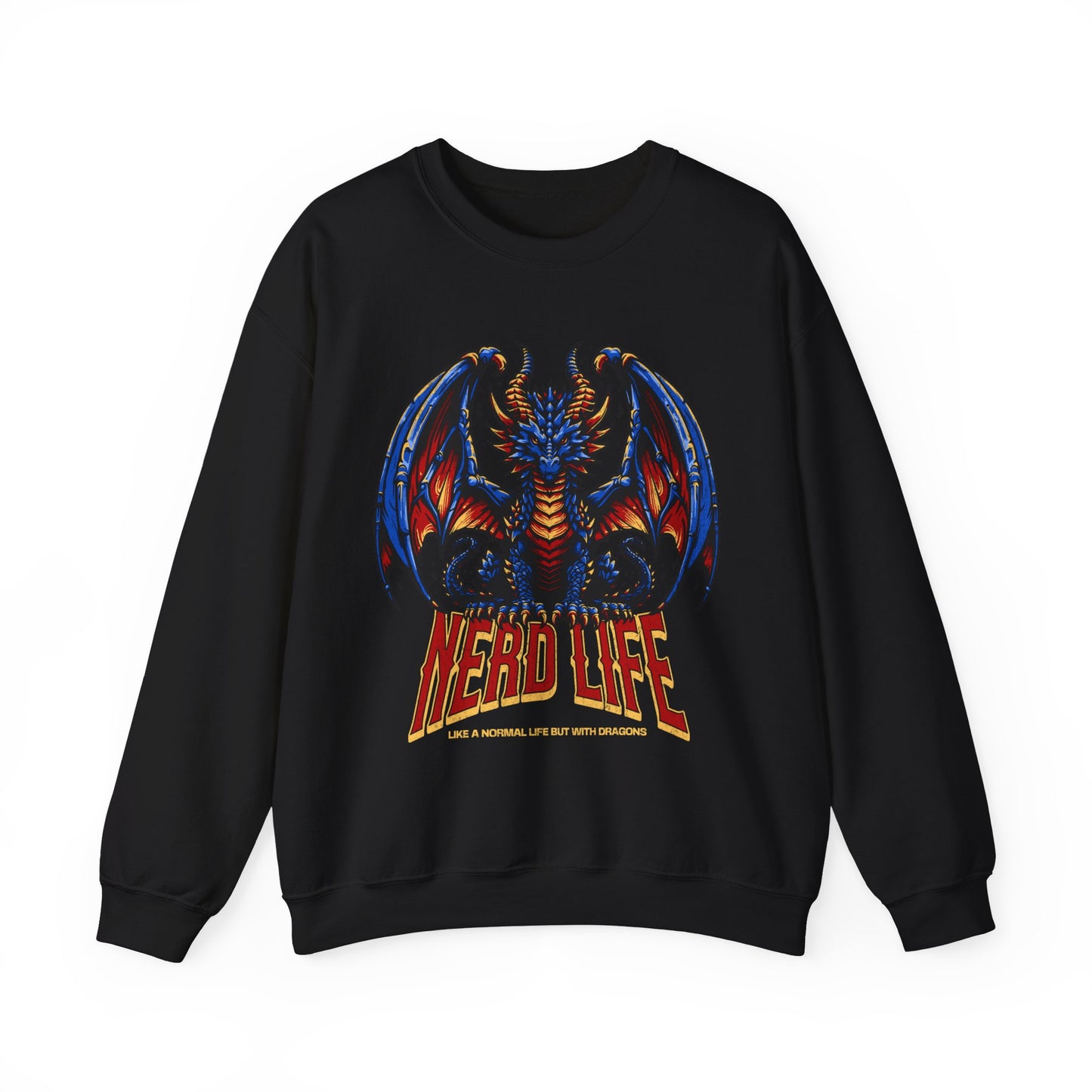 Nerd Life Like A Normal Life But With Dragons Sweatshirt, D&D Inspired Sweatshirt