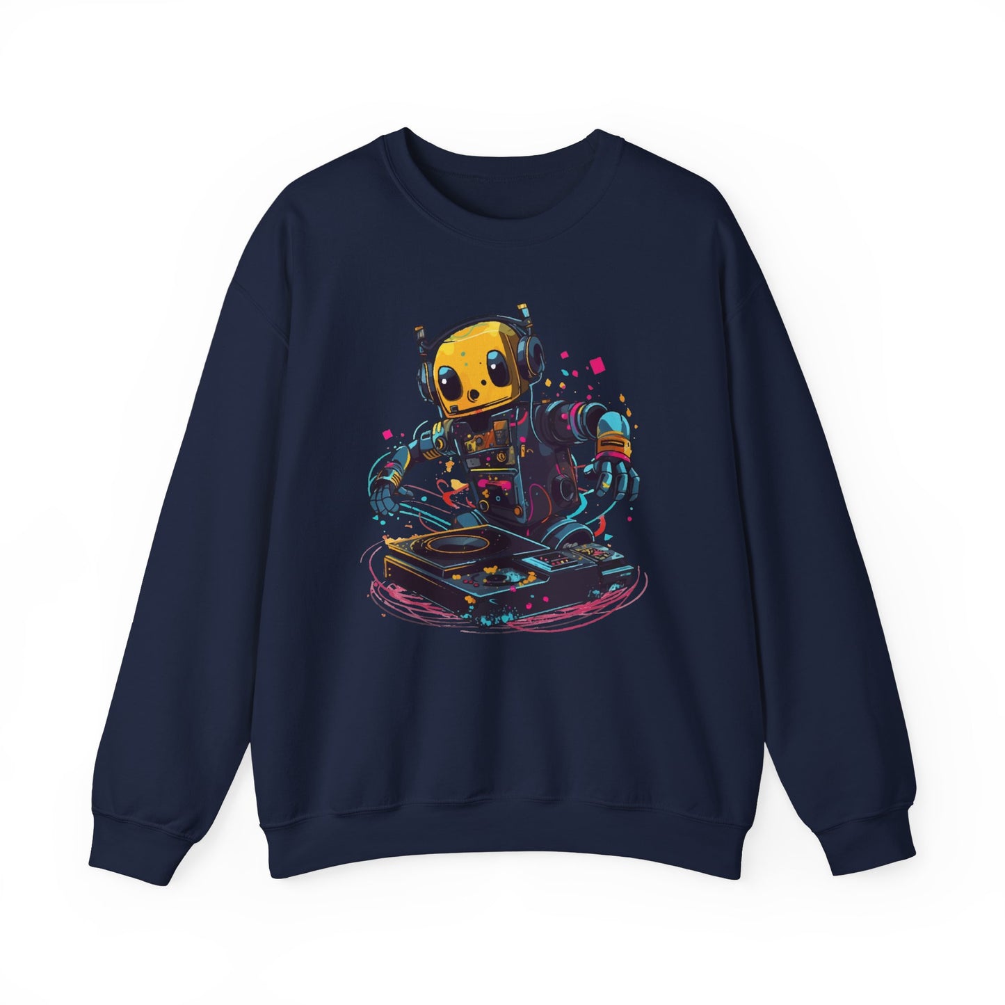 Colorful Robot DJ Sweatshirt, Music Festival DJ Sweatshirt