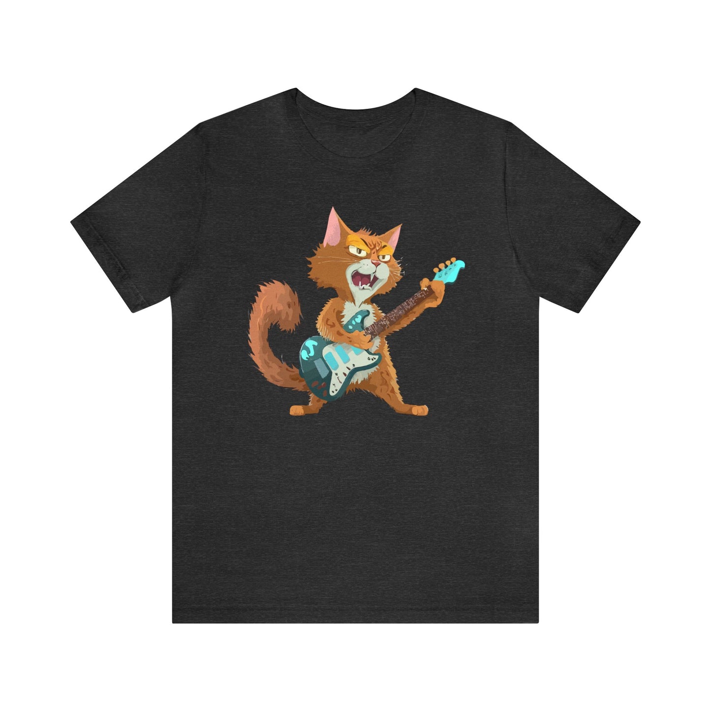 Guitar Cat T-Shirt, Music Loving Cat Shirt