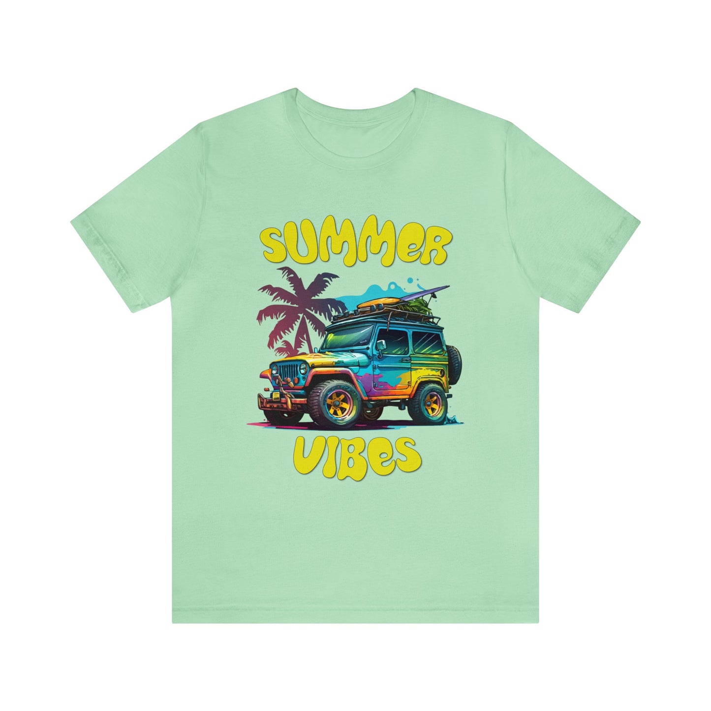 Summer Vibes T-Shirt, Colorful Jeep Shirt