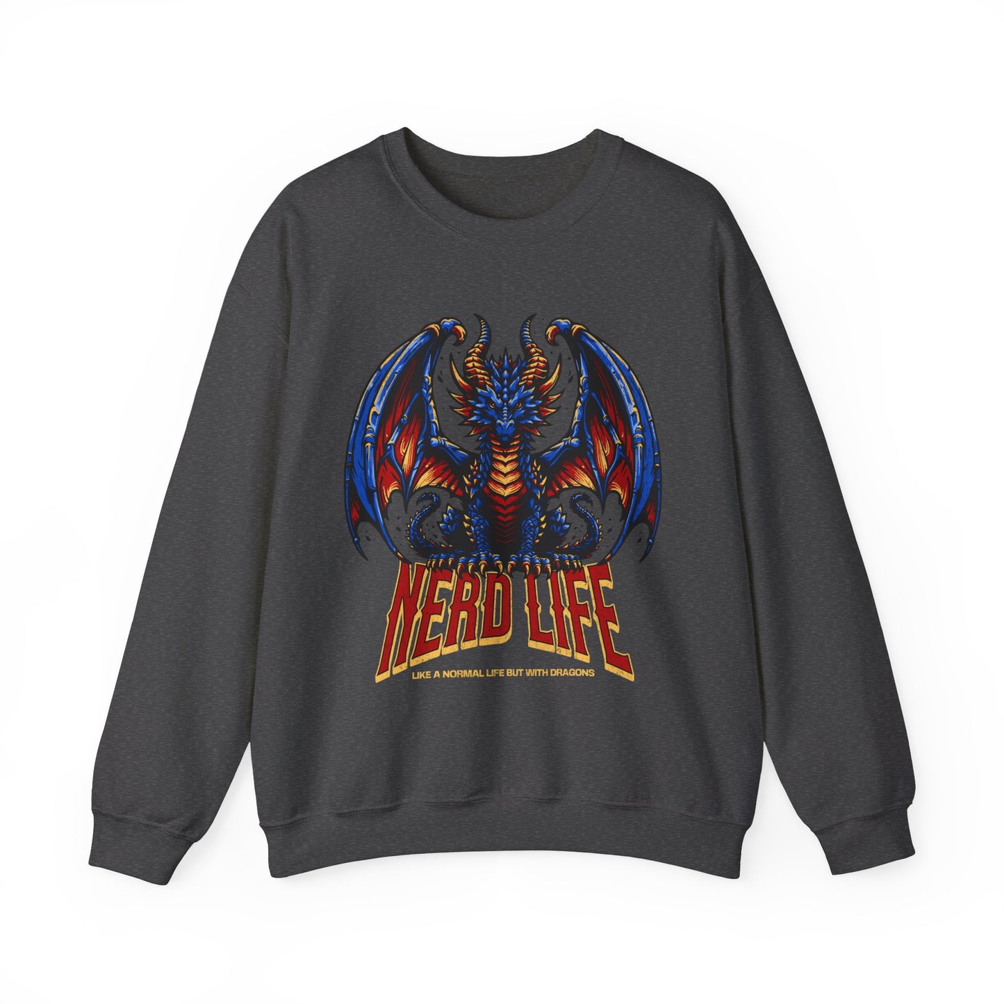 Nerd Life Like A Normal Life But With Dragons Sweatshirt, D&D Inspired Sweatshirt