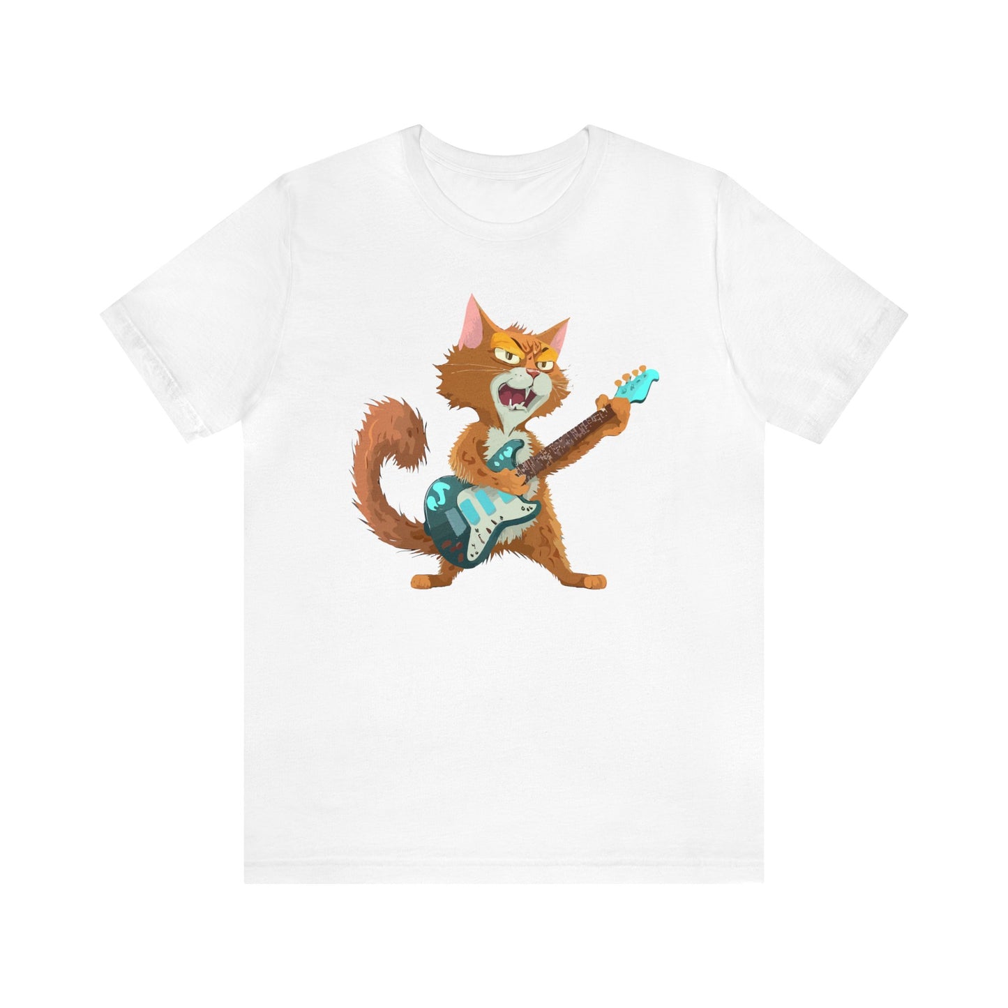 Guitar Cat T-Shirt, Music Loving Cat Shirt