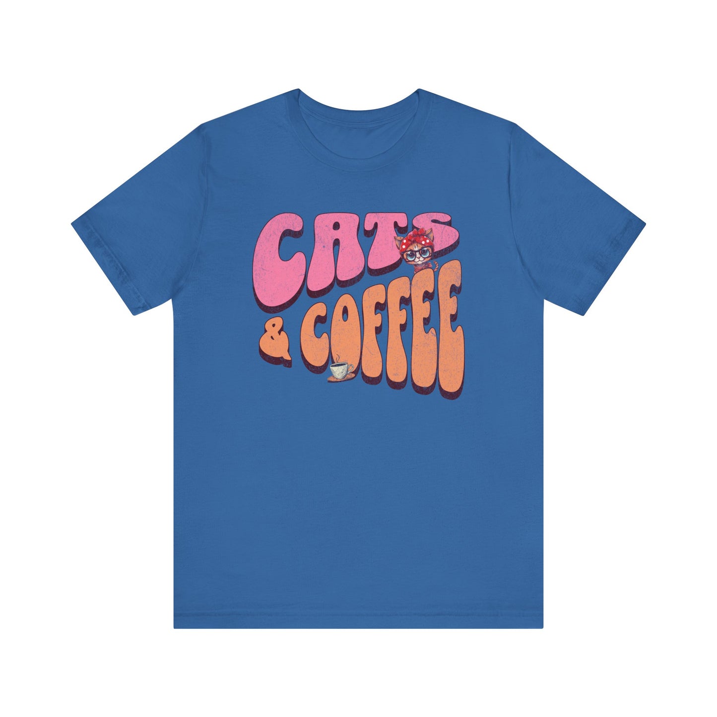 Cats & Coffee T-Shirt, Coffee Cat Lover Shirt