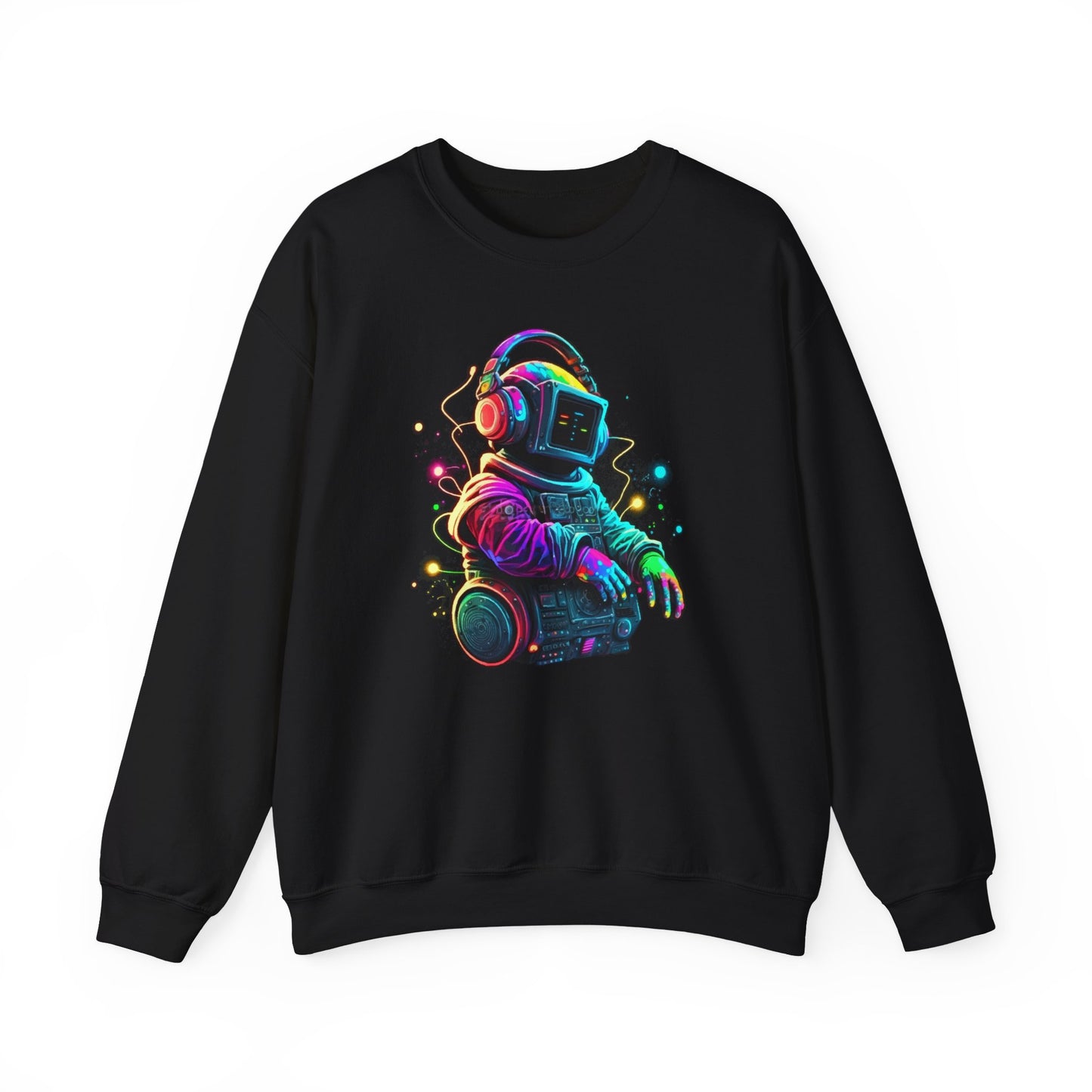 Robot DJ In Space Sweatshirt, Music Festival Sweatshirt