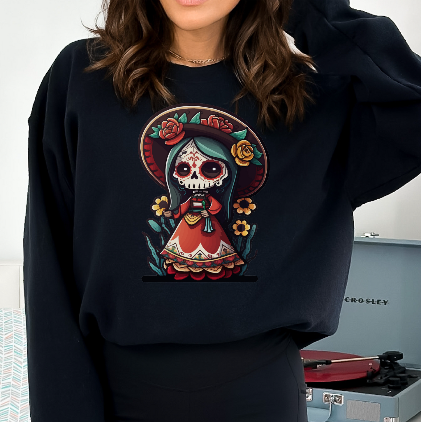 La Catrina Sweatshirt, Day Of The Dead Sweatshirt