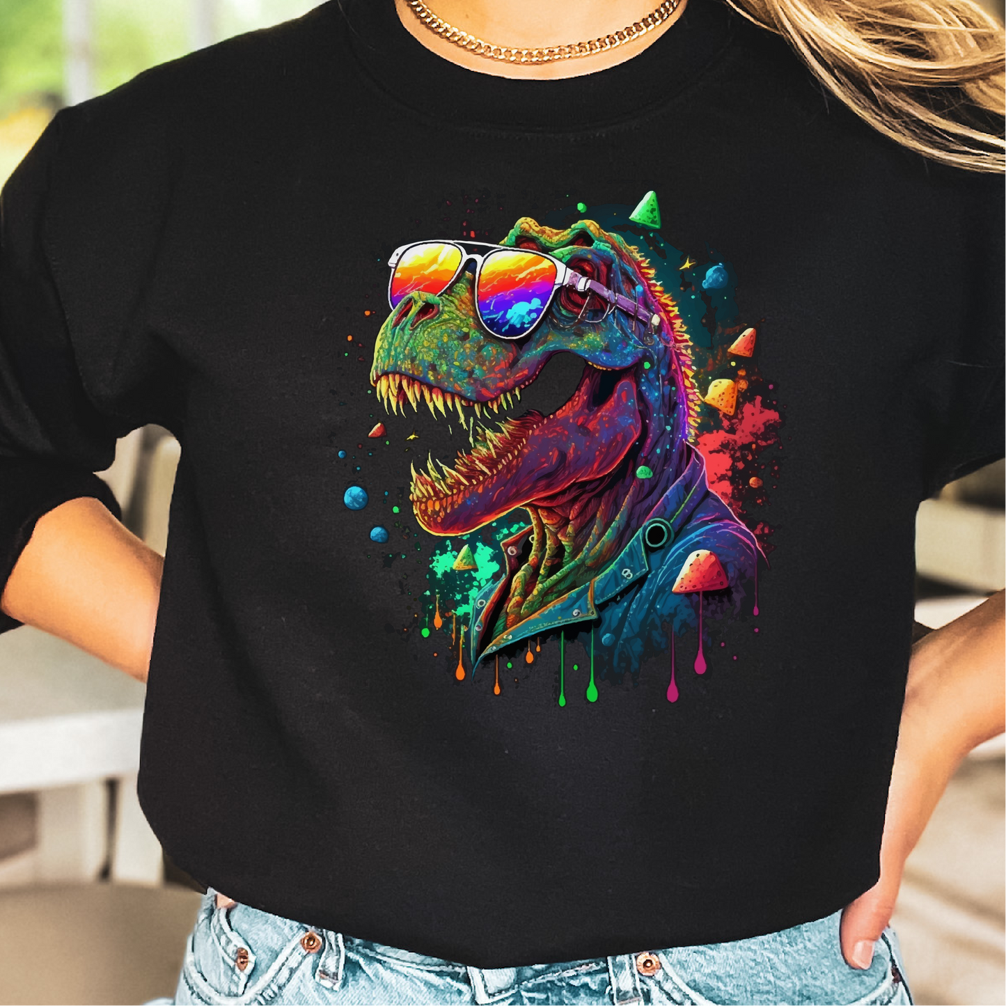 Dinosaur Sweatshirt, DJ T-Rex Sweatshirt