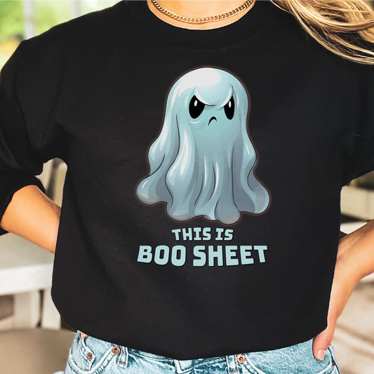 This Is Boo Sheet Sweatshirt, Funny Halloween Ghost Gift