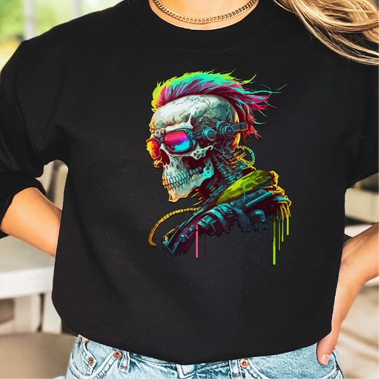 Cyberpunk Skull Sweatshirt