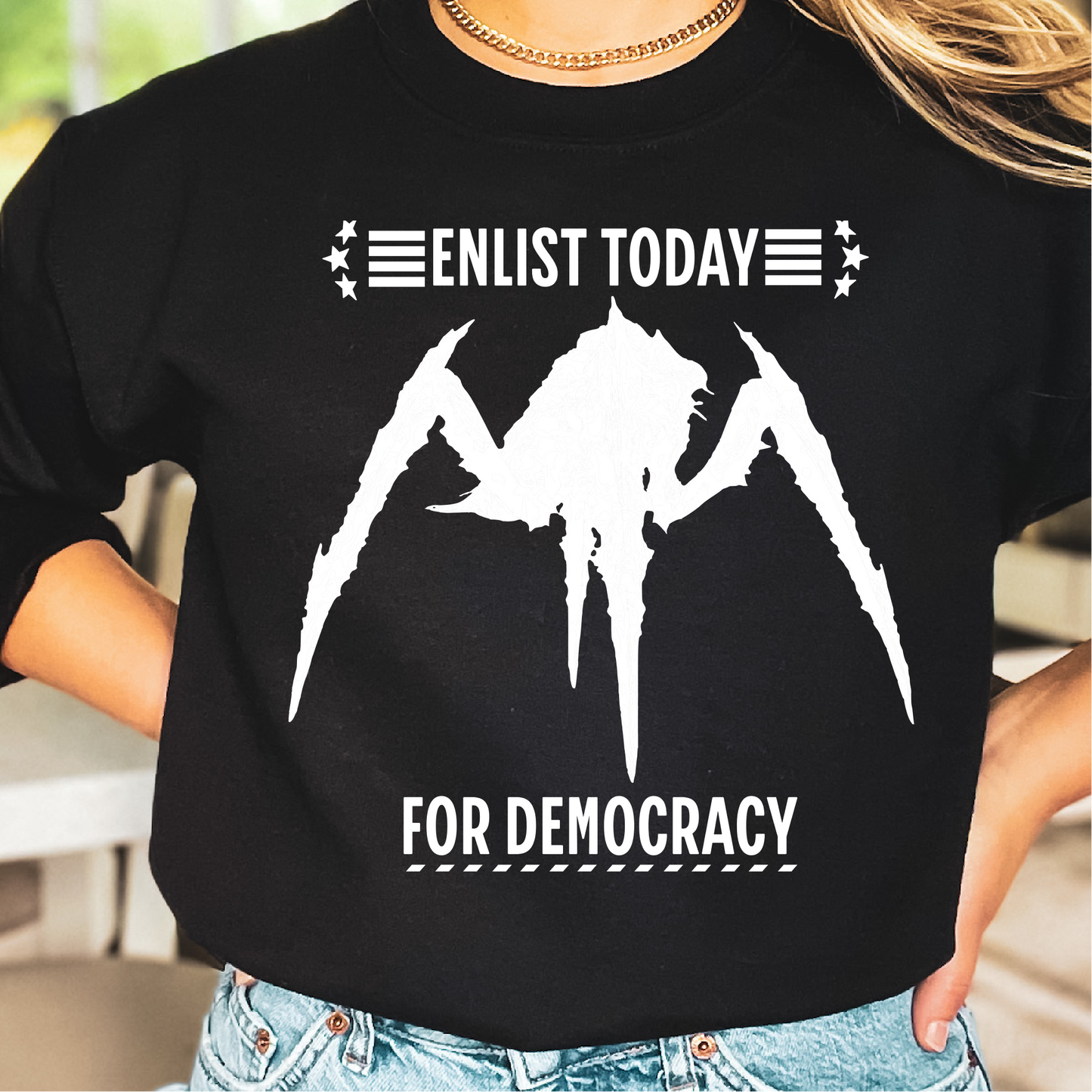 Enlist Today Bug Sweatshirt, Helldivers Inspired Sweatshirt