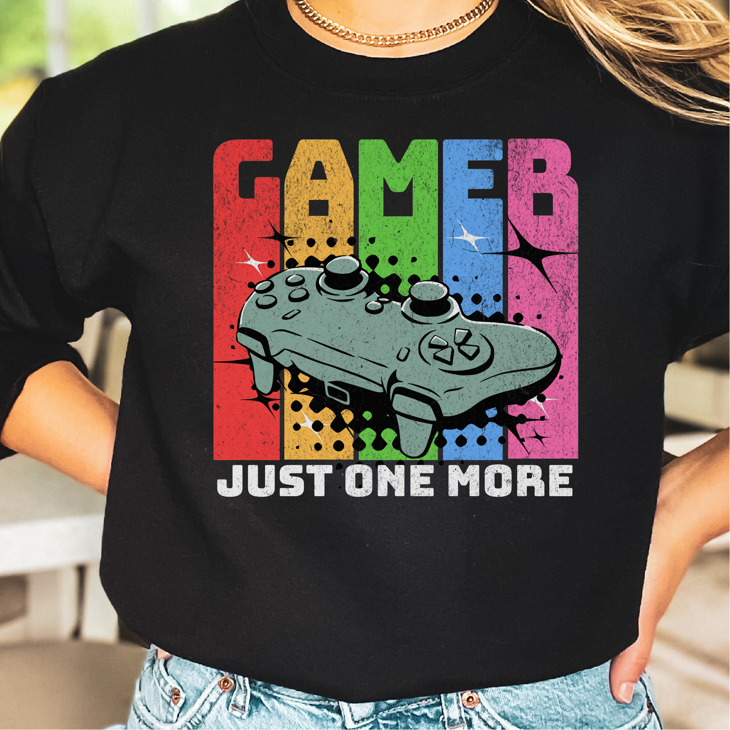 Colorful Gamer Sweatshirt, Video Game Sweatshirt