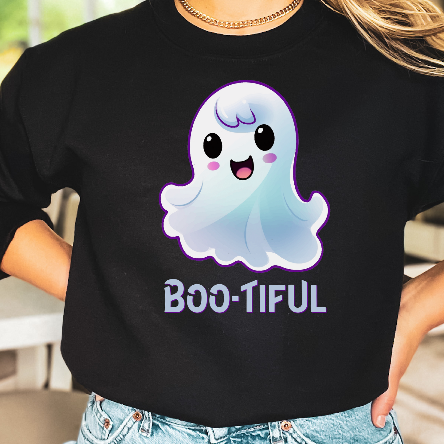 Boo-Tiful Sweatshirt, Halloween Ghost Gift