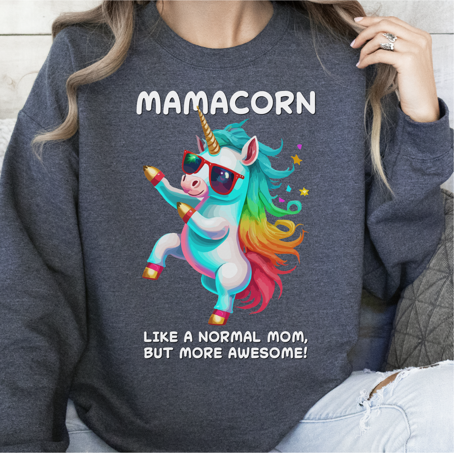 Mamacorn Sweatshirt, Unicorn Themed Sweatshirt For Mom