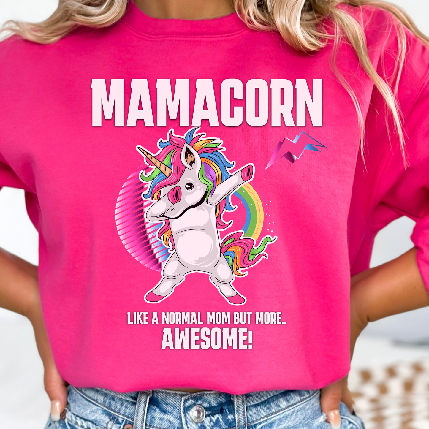 Mamacorn Dabbing Sweatshirt, Unicorn Themed Sweatshirt For Moms