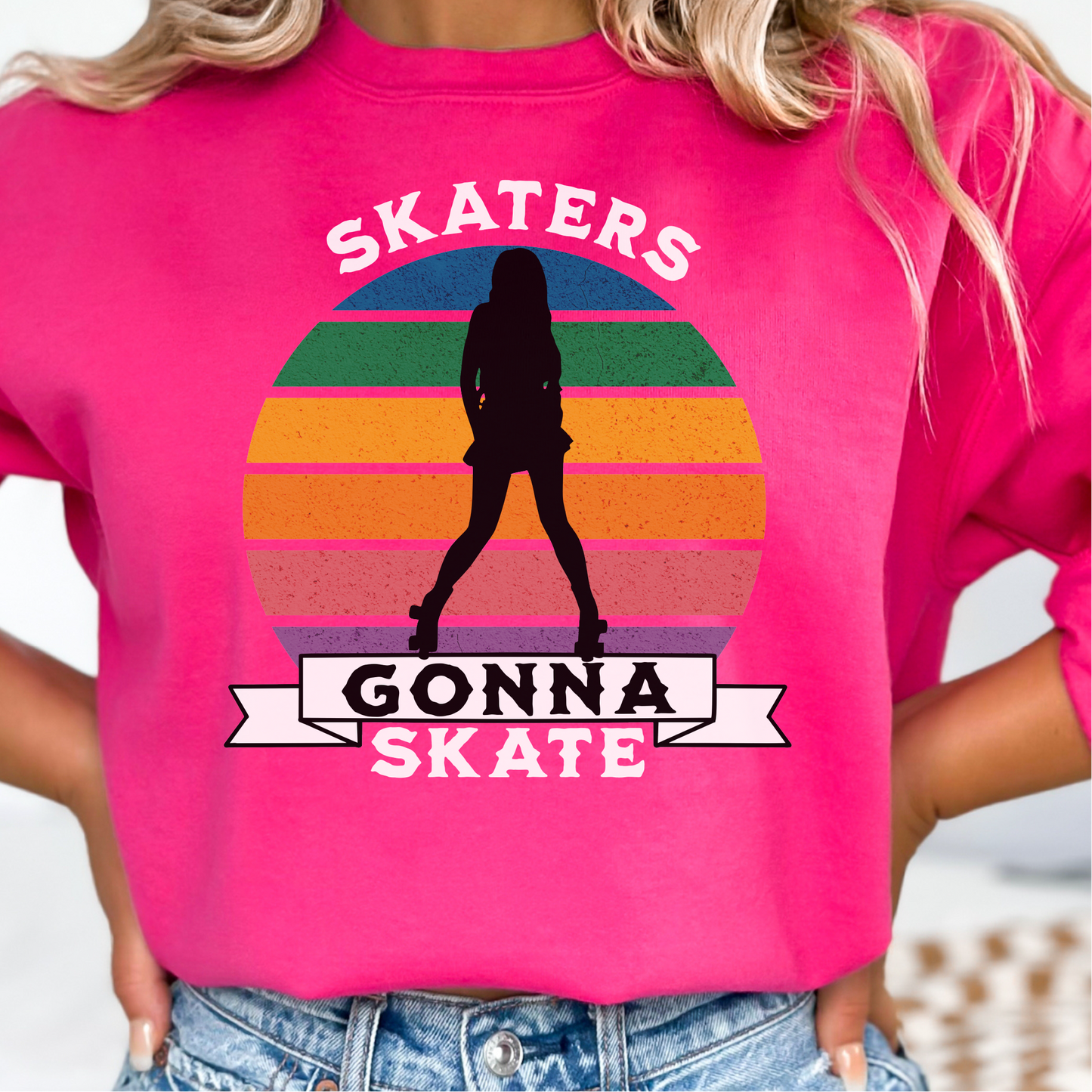 Skaters Gonna Skate Sweatshirt, Rollerskating Sweatshirt