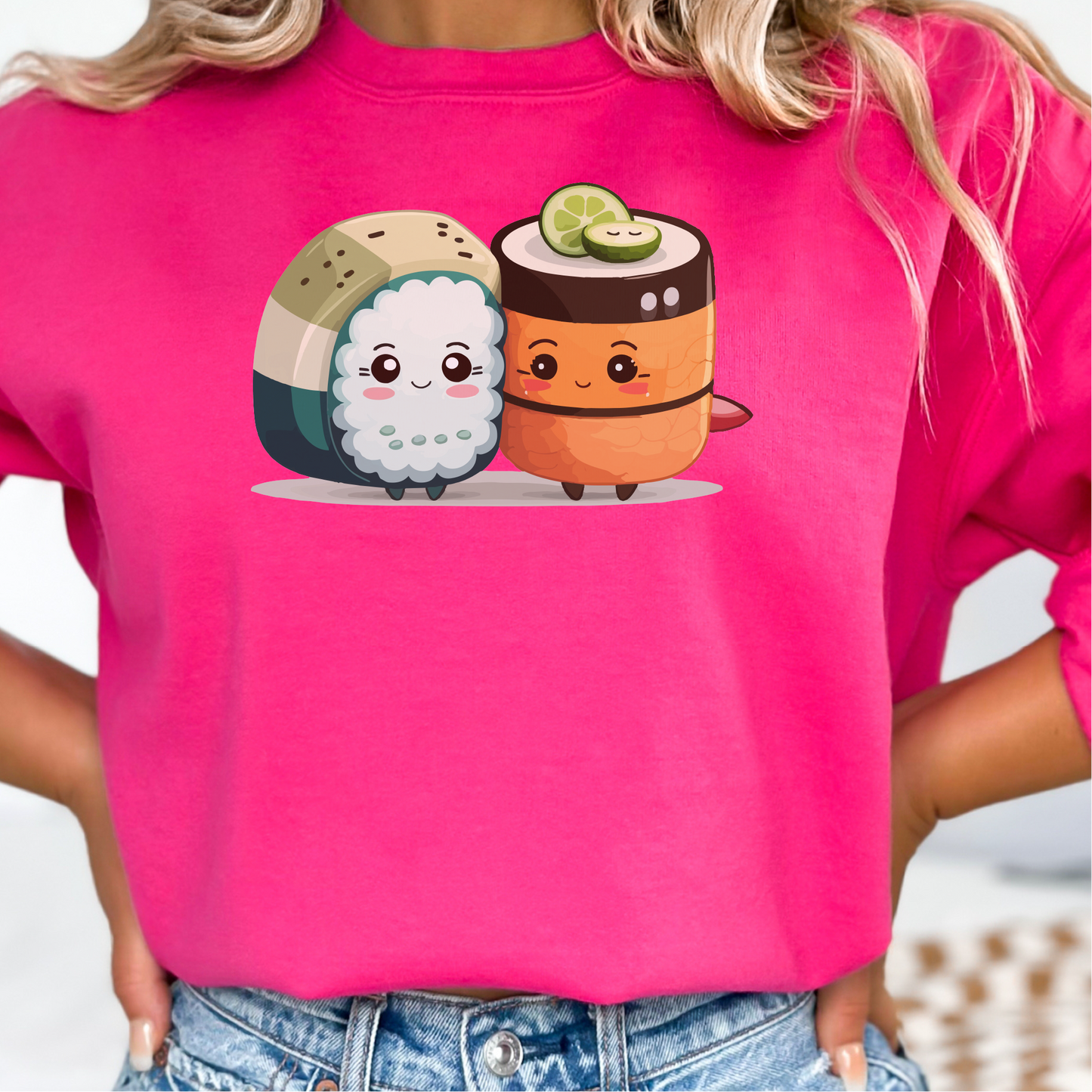 Kawaii Sushi Sweatshirt, Sushi Lover Sweatshirt