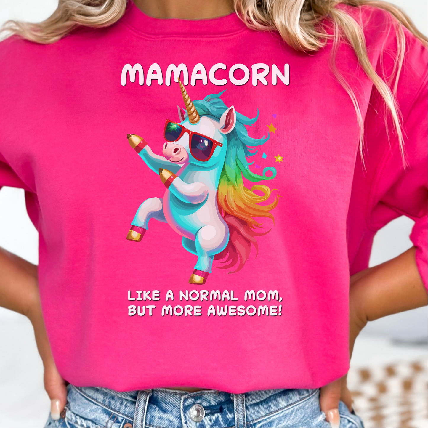 Mamacorn Sweatshirt, Unicorn Themed Sweatshirt For Mom