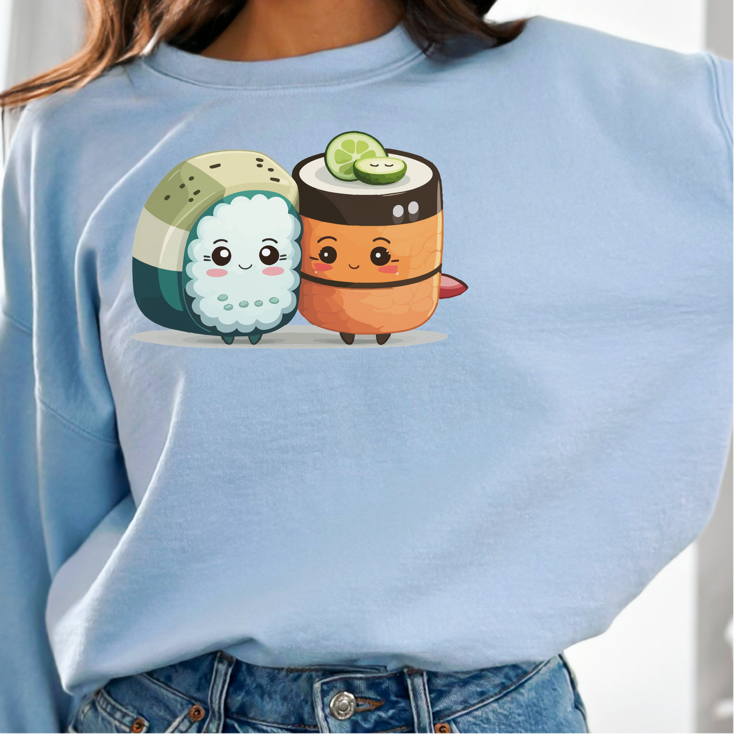 Kawaii Sushi Sweatshirt, Sushi Lover Sweatshirt