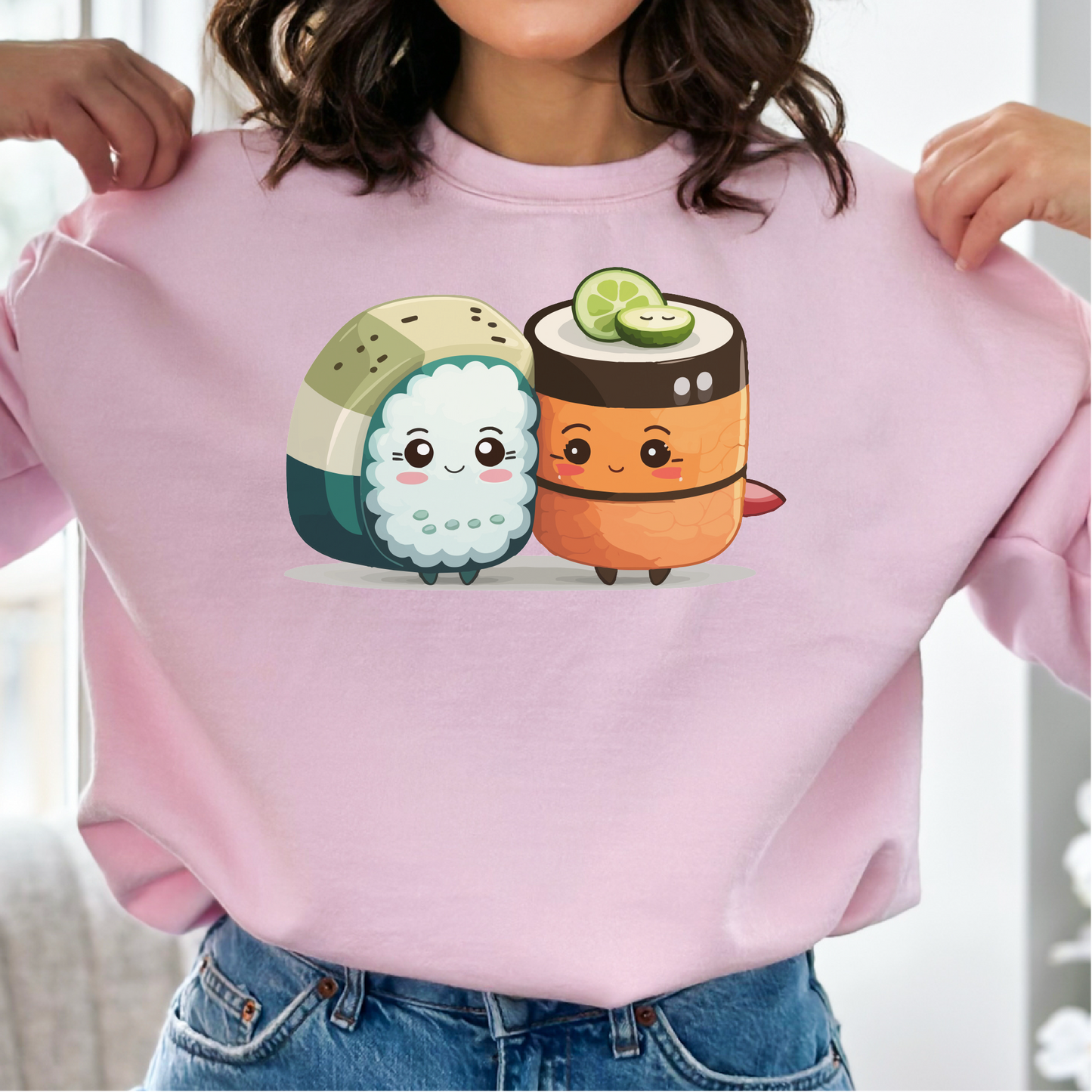 Kawaii Sushi Sweatshirt, Sushi Lover Sweatshirt