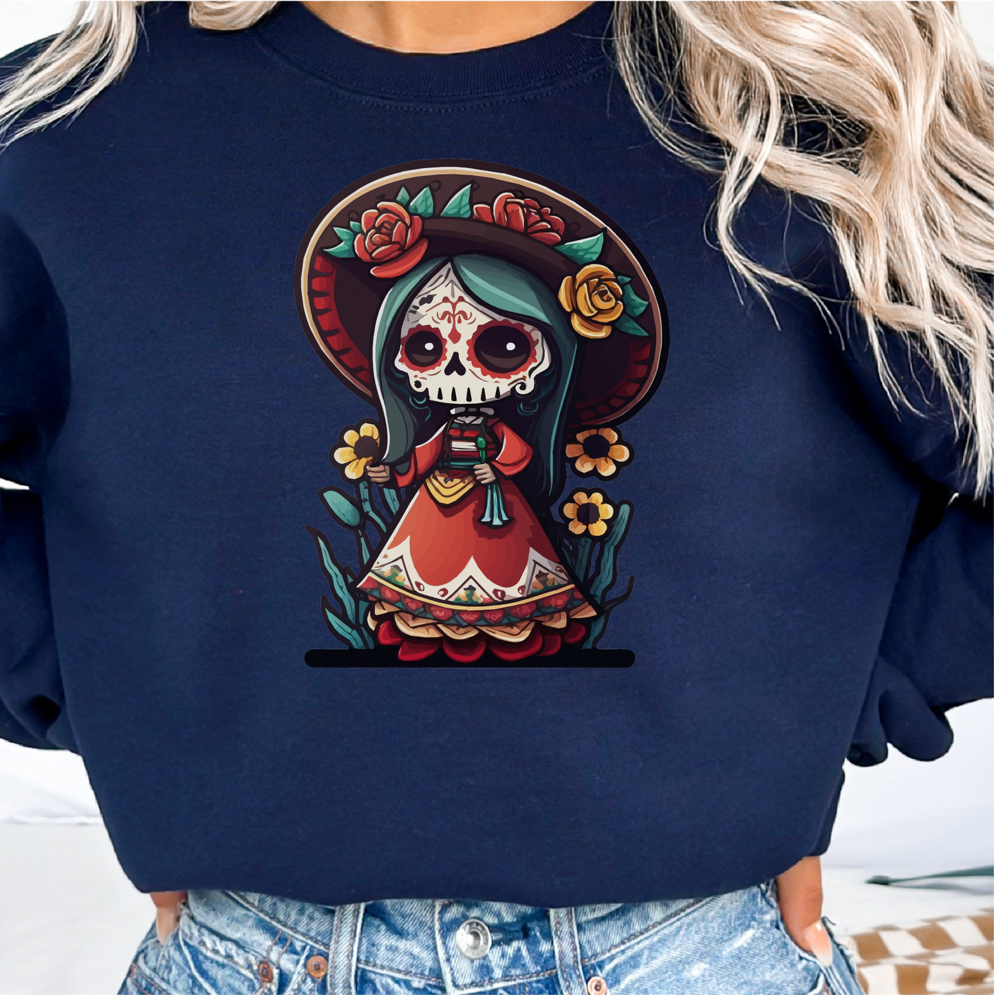 La Catrina Sweatshirt, Day Of The Dead Sweatshirt