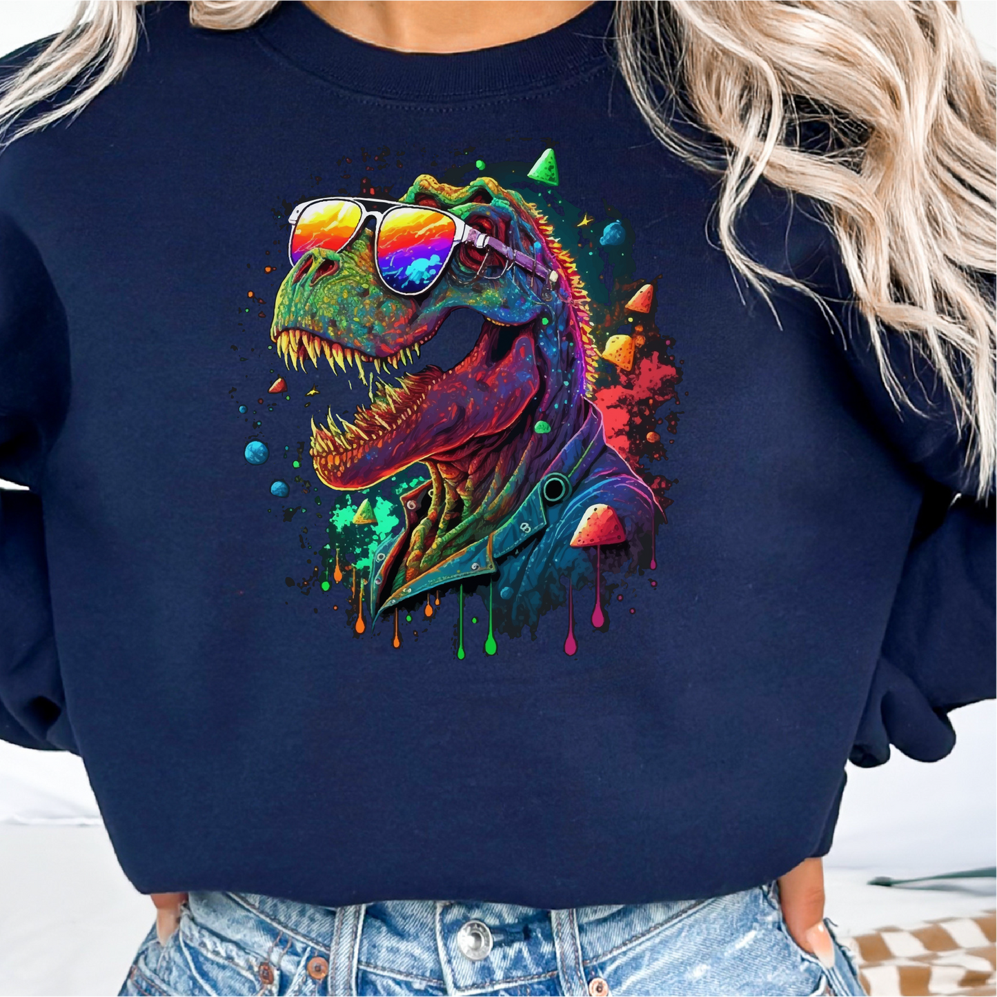 Dinosaur Sweatshirt, DJ T-Rex Sweatshirt