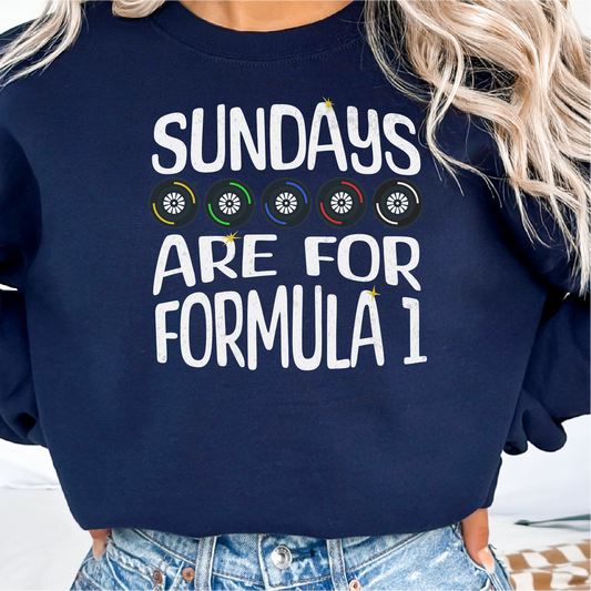 Sunday's Are For Formula 1, F1 Gift Sweatshirt, Formula 1 Sweatshirt