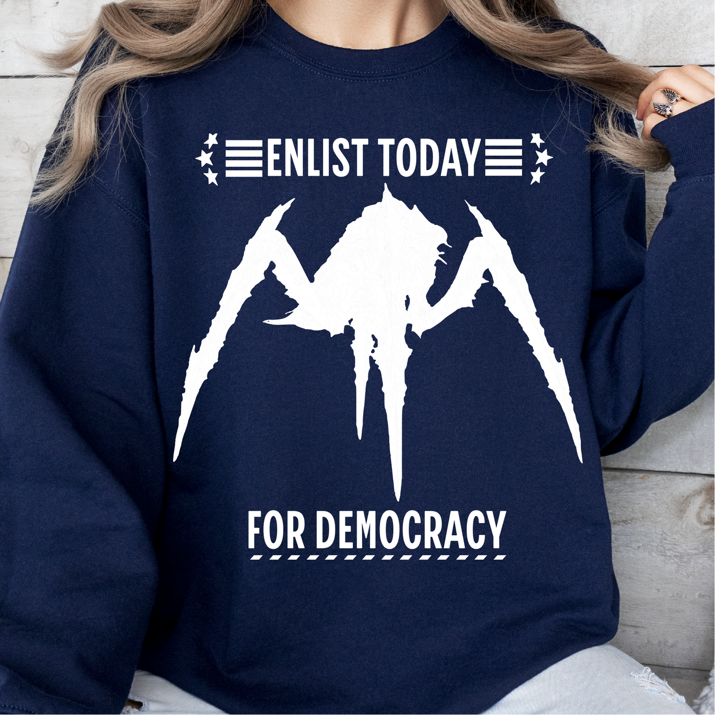 Enlist Today Bug Sweatshirt, Helldivers Inspired Sweatshirt