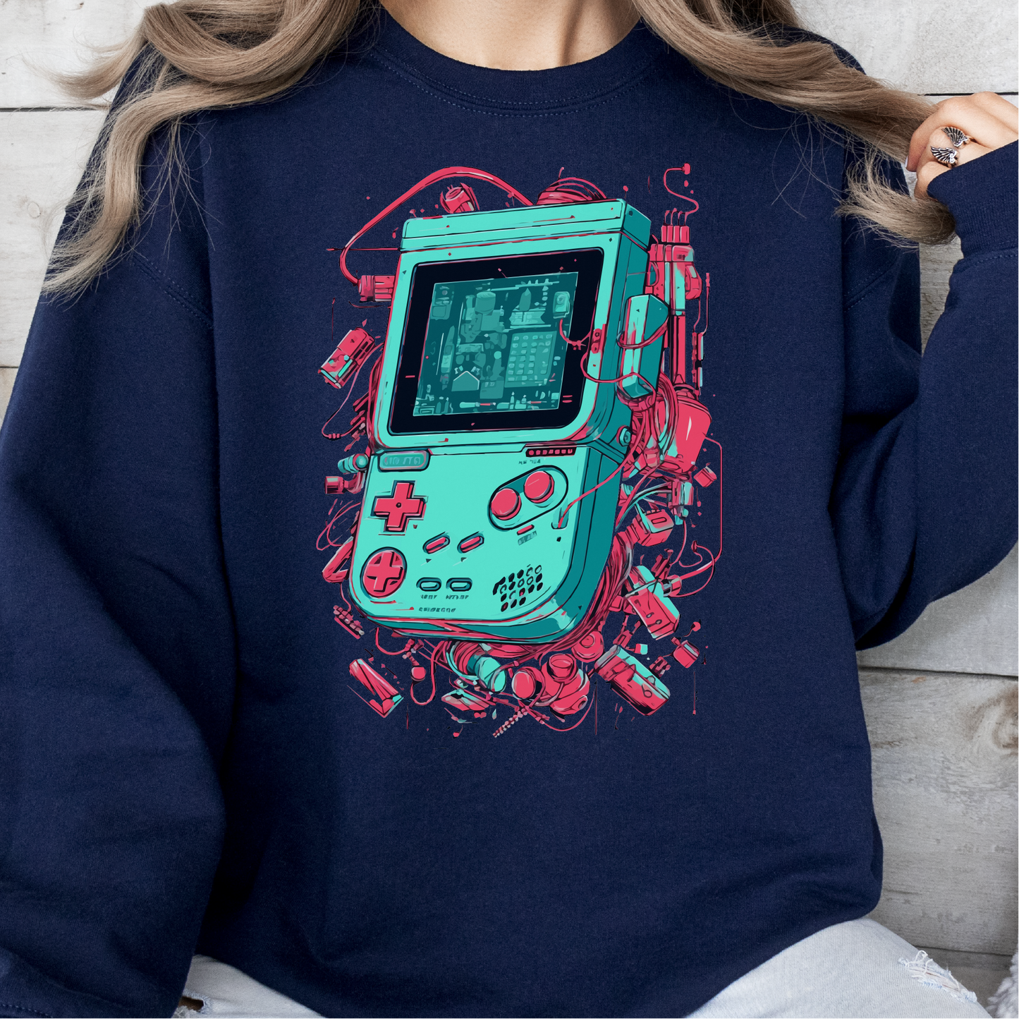 Colorful Game Controller Sweatshirt, Video Game Sweatshirt