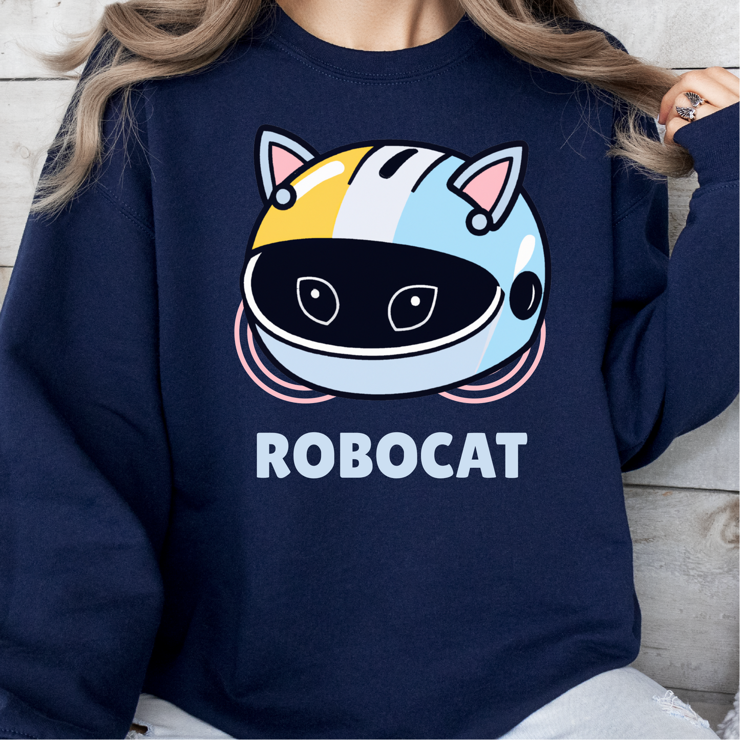 Robocat Sweatshirt, Cat Lover Sweatshirt