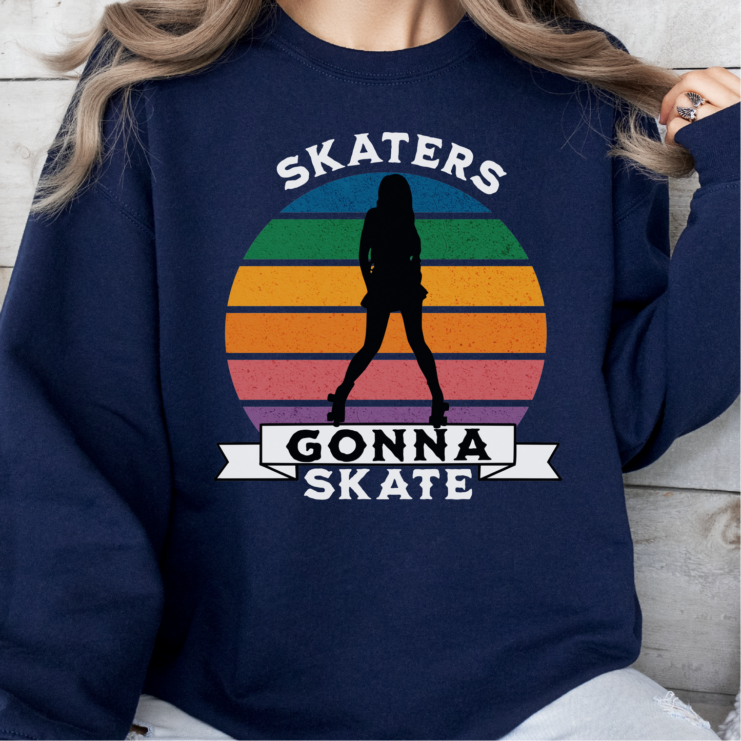 Skaters Gonna Skate Sweatshirt, Rollerskating Sweatshirt