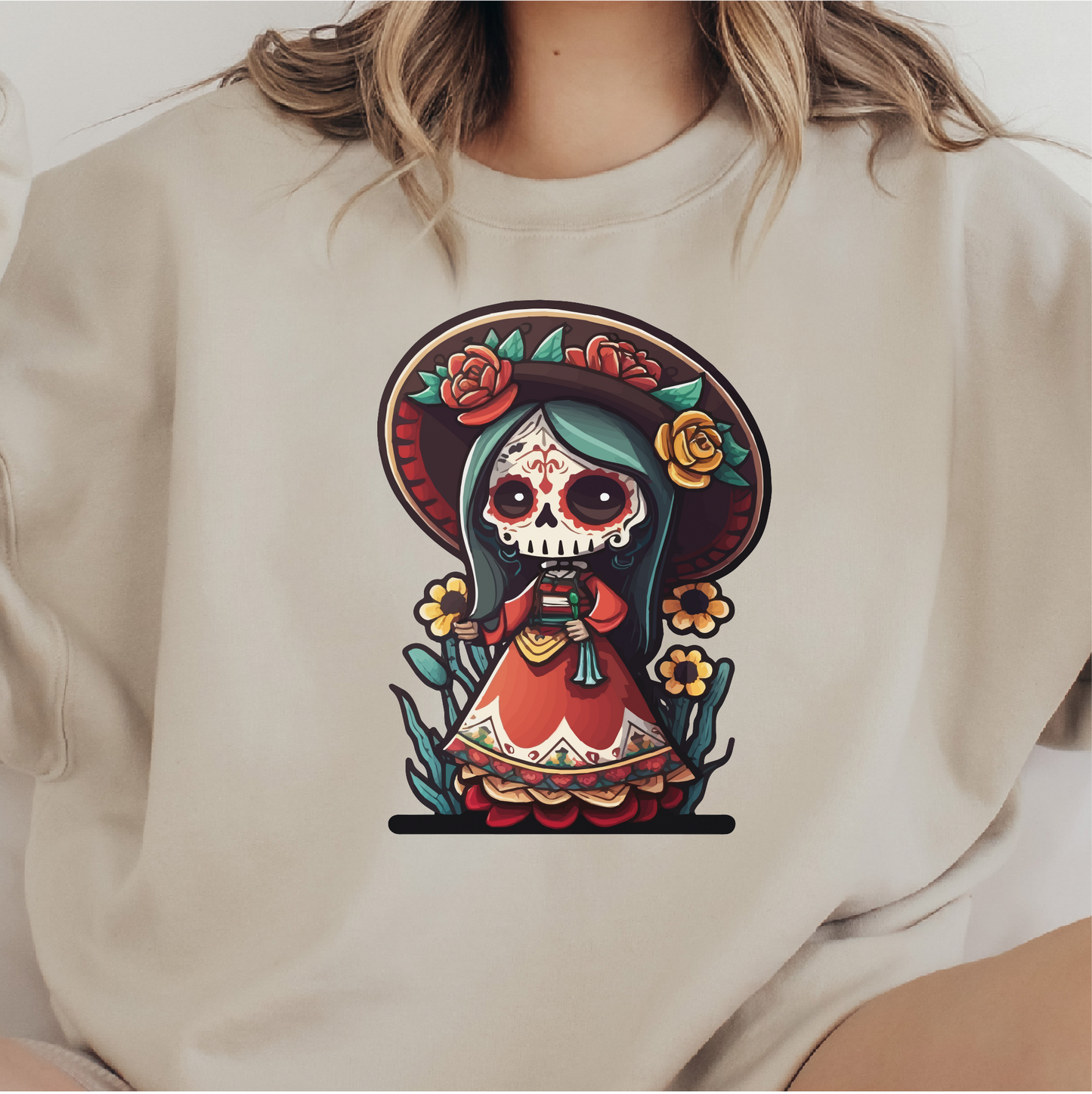 La Catrina Sweatshirt, Day Of The Dead Sweatshirt