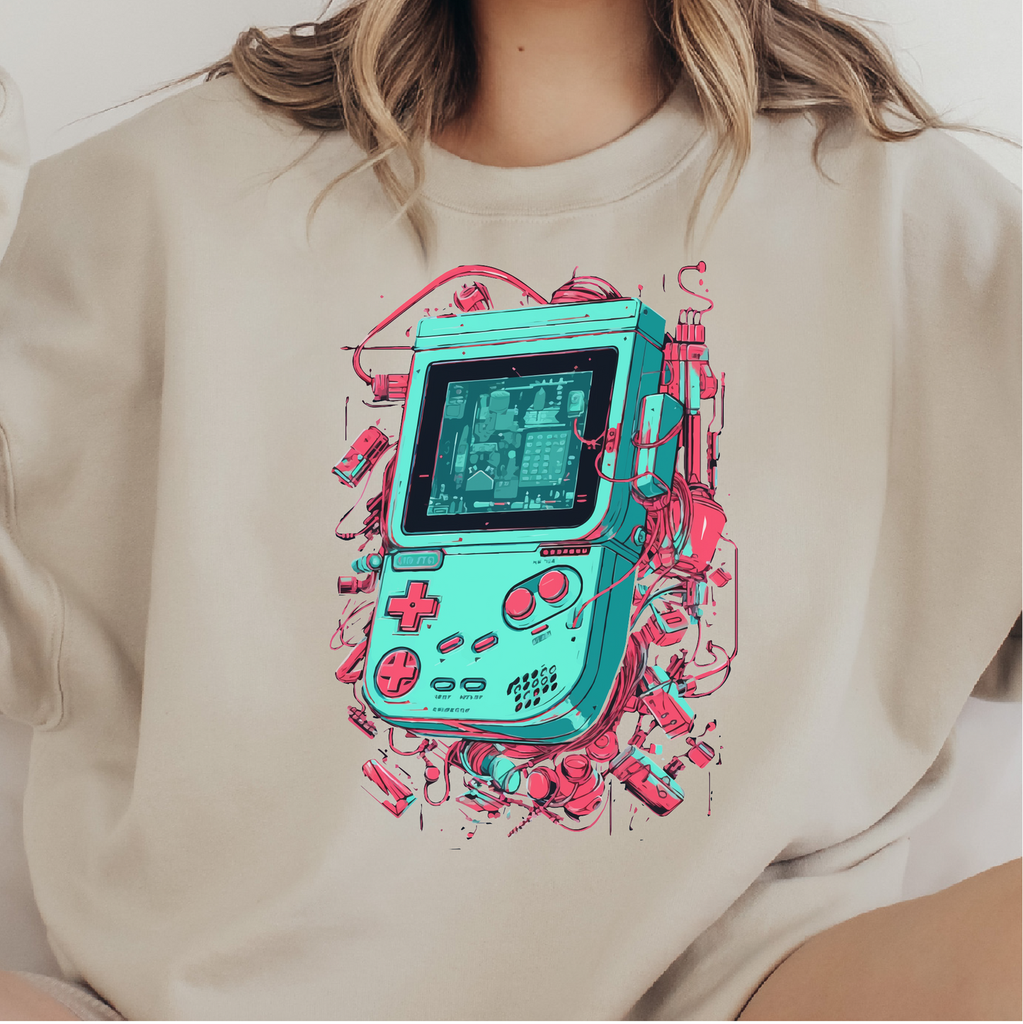 Colorful Game Controller Sweatshirt, Video Game Sweatshirt