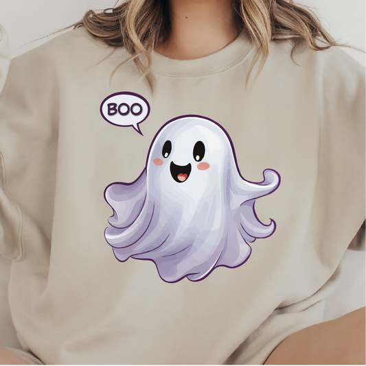 Boo Ghost Sweatshirt, Halloween Spooky Gift