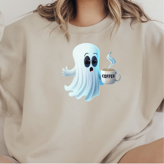 Coffee Ghost Sweatshirt, Coffee Halloween Love Sweatshirt