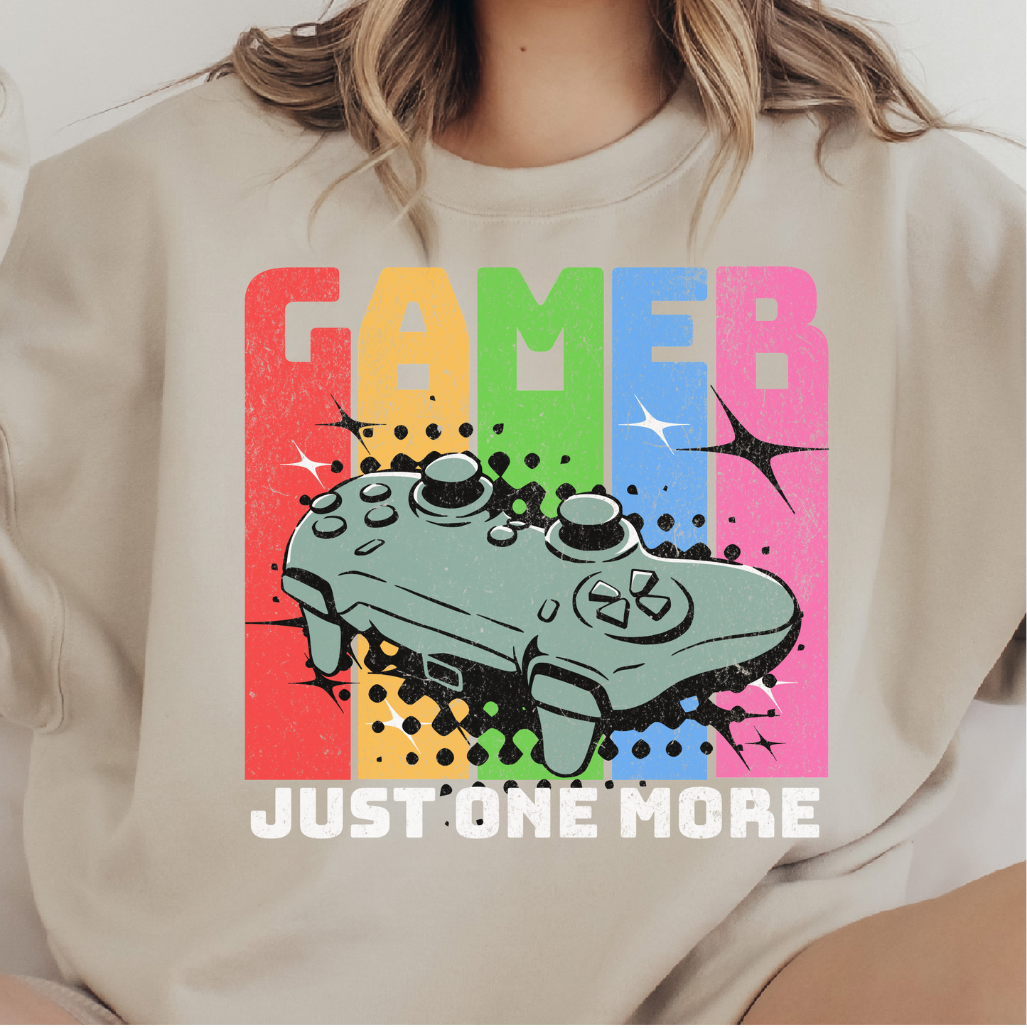 Colorful Gamer Sweatshirt, Video Game Sweatshirt